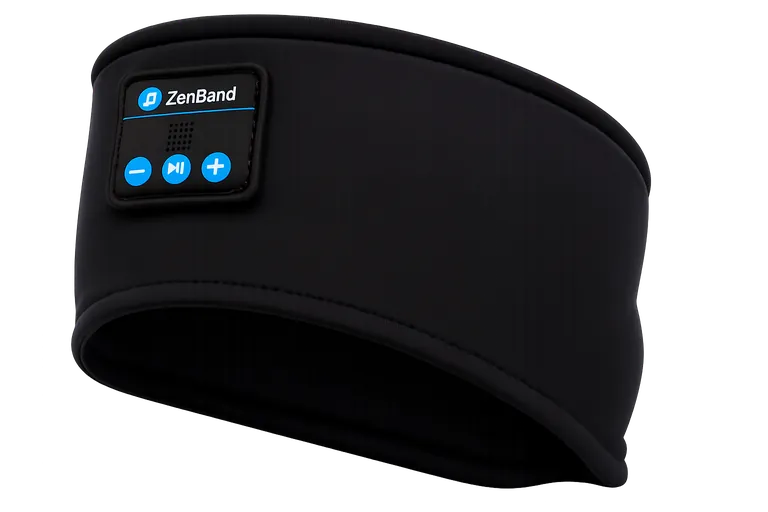 Diadema Bluetooth ZenBand negra con altavoces planos